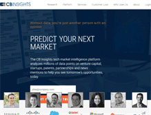 Tablet Screenshot of cbinsights.com